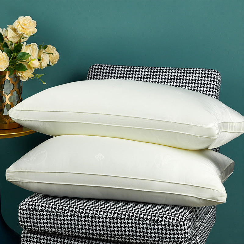 All-Season Breathable Down-Alternative Bed Pillow with Bamboo-Blend Cover