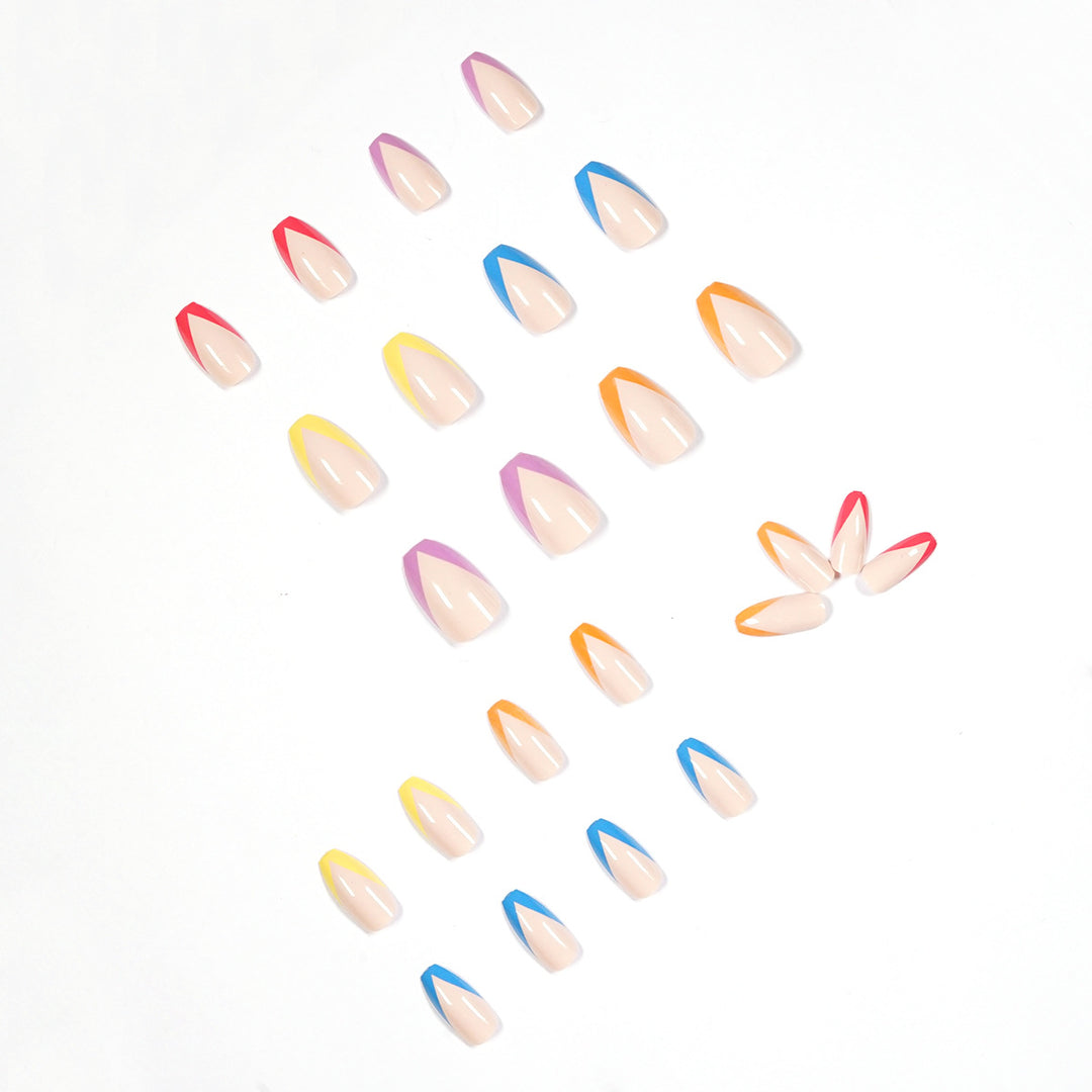 Artificial nail art with colorful tips and elegantly accented designs Stornfield