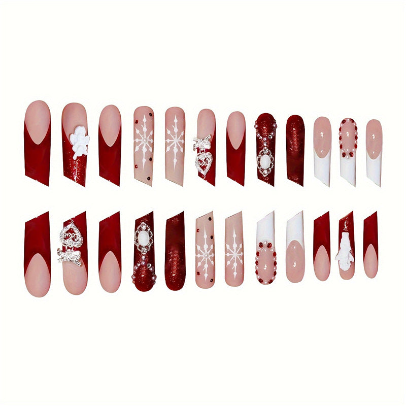 Holiday-Themed Press-On Nail Art Set Stornfield