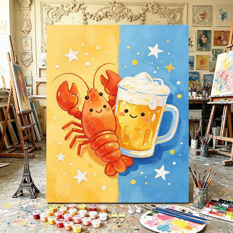 Playful Dual Element Canvas Art Stornfield