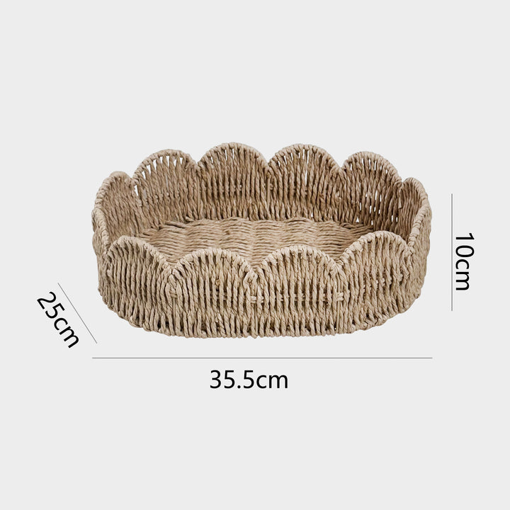 Decorative storage basket with wave edge Stornfield
