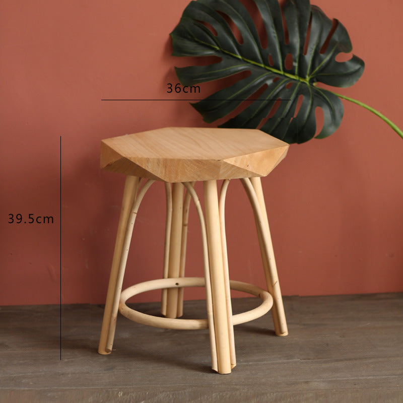Modern stool made of solid wood Stornfield