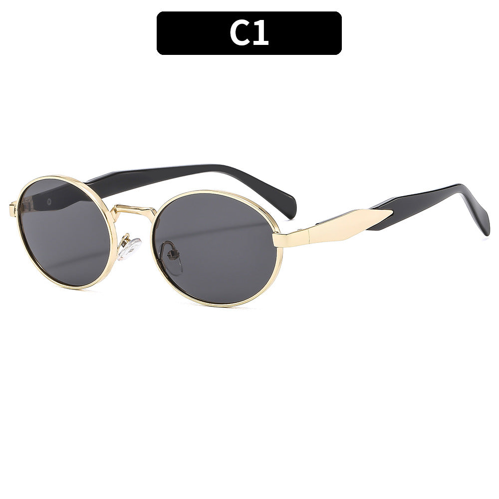 Elegant Oval Frame Sunglasses