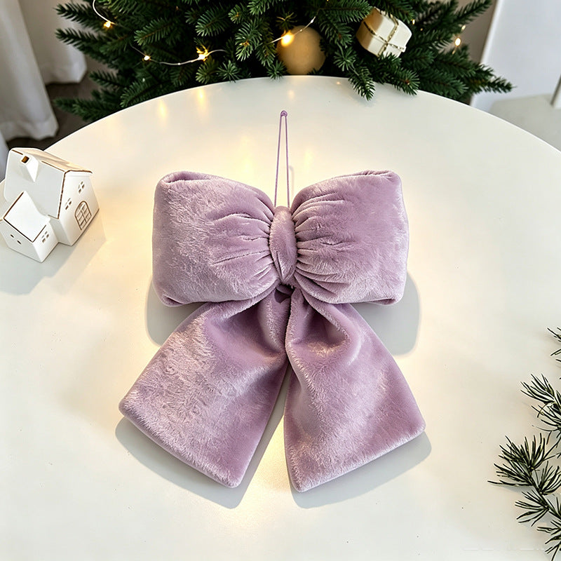 Decorative Plaid Fabric Bow Ornament
