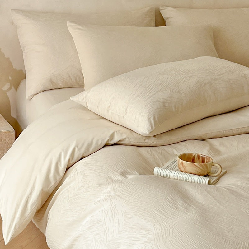 Textured Microfiber Bedding Set