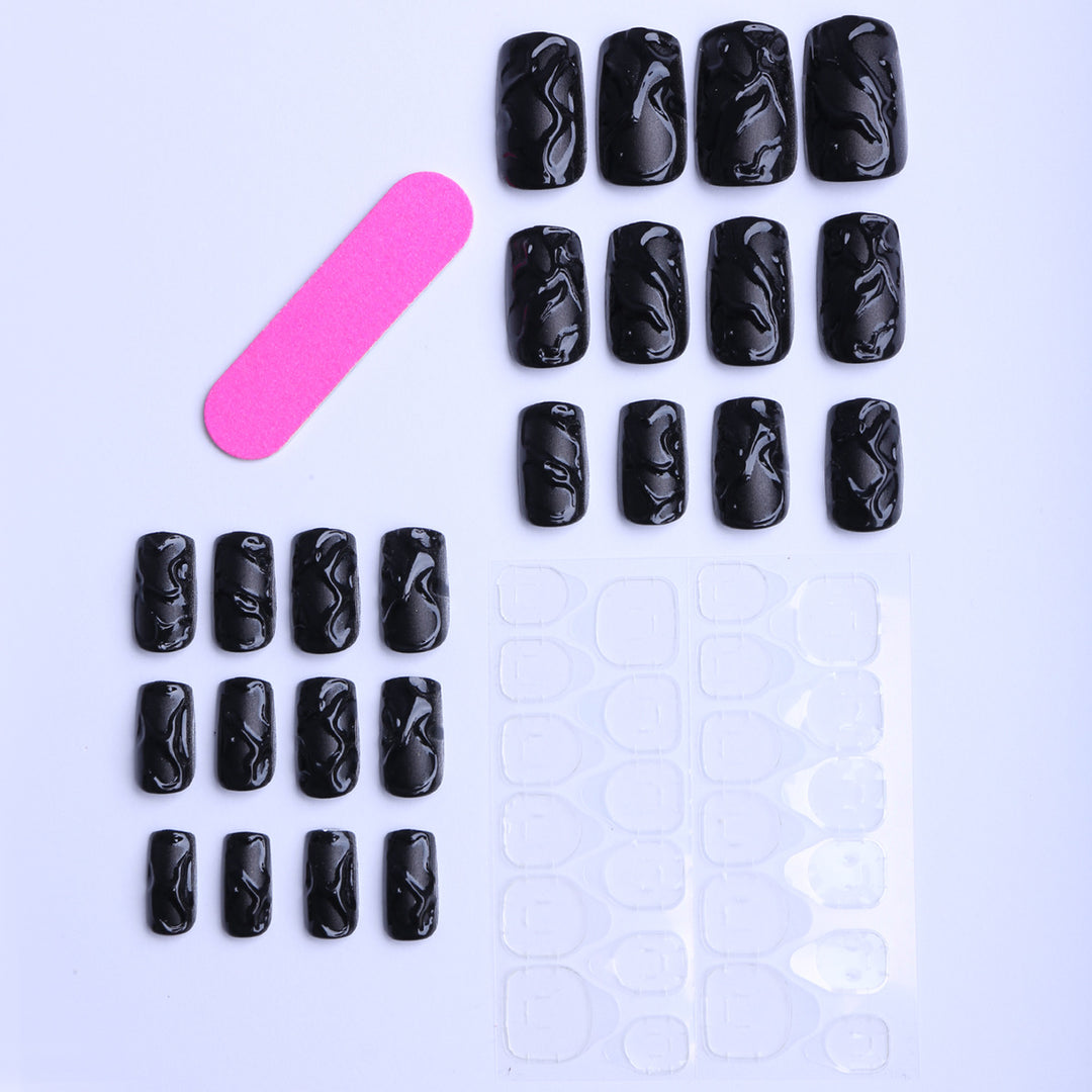 Artificial nails with modern wave pattern Stornfield