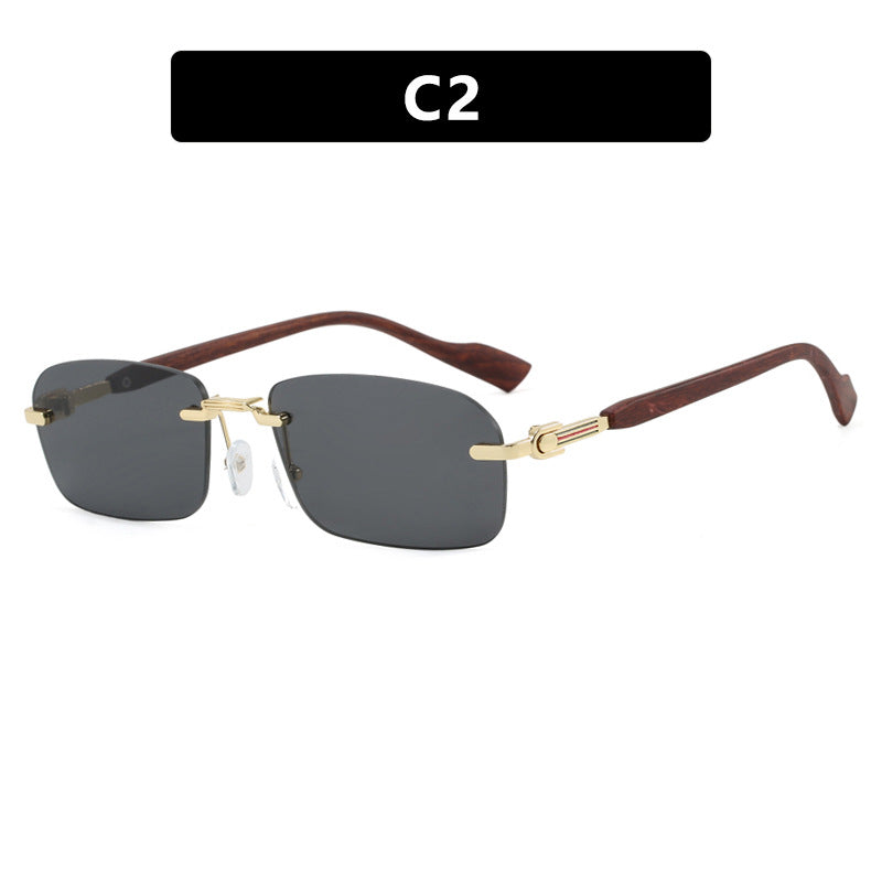 Women's sunglasses with elegant metal frame and stylish wood details Stornfield