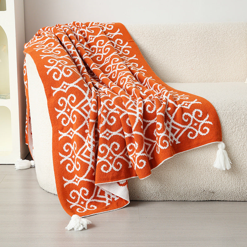 Patterned Accent Throw Blanket