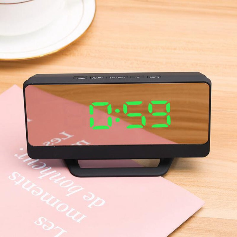 Digital alarm clock with mirror display and snooze function Stornfield