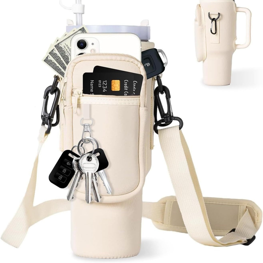 Ladies trendy and sparkling drinking bottle with shoulder bag Stornfield