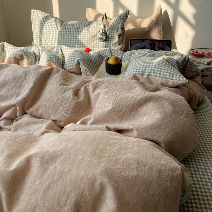 Textured Linen Duvet Cover Set