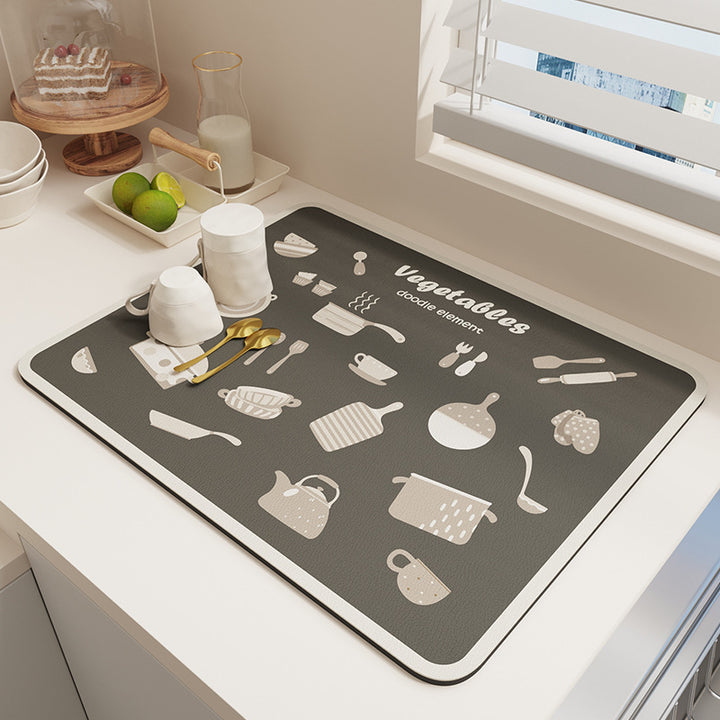 Geometric Patterned Kitchen Mat Stornfield