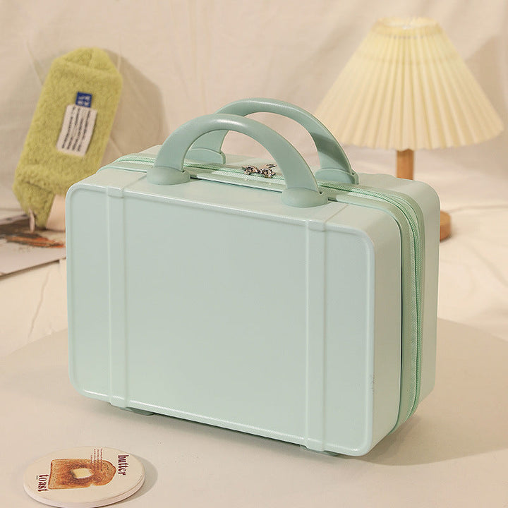structured hard-shell vanity travel case with dual top handles and lockable zipper Stornfield