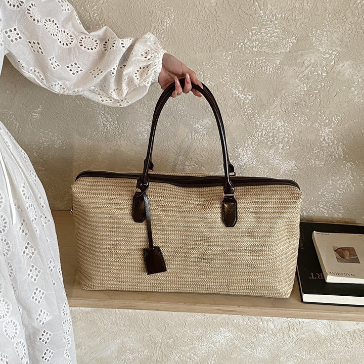 Spacious Woven Weekend Travel Tote Stornfield