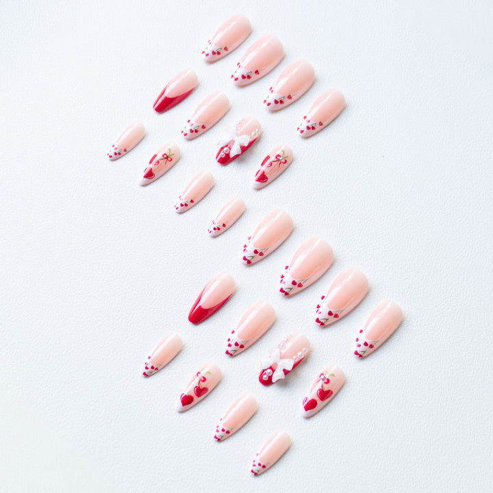 Decorative Heart Motif Nail Art Set