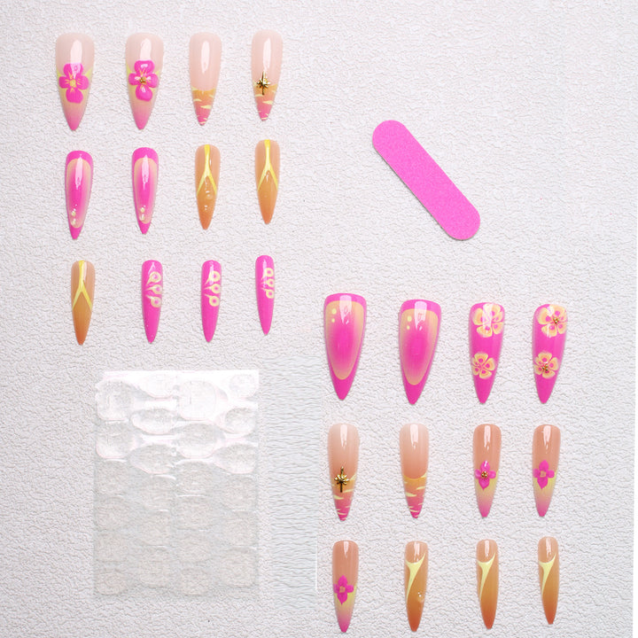 Artistic nail tips with floral and abstract designs Stornfield