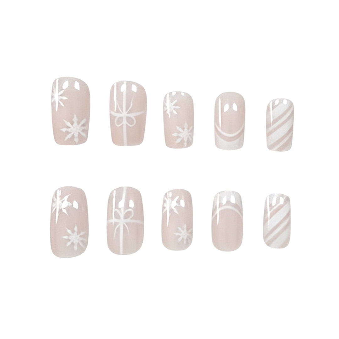 Elegant Holiday-Themed Nail Art Extensions Stornfield