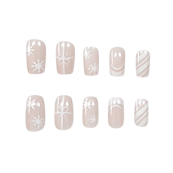Elegant Holiday-Themed Nail Art Extensions Stornfield
