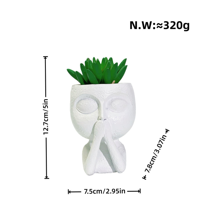 Plant pot with face motif Stornfield