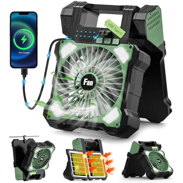 Portable Solar-Powered Rechargeable Fan Stornfield