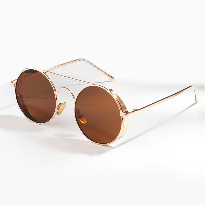 Fashionable Round Sunglasses with Fine Metal Frame Stornfield