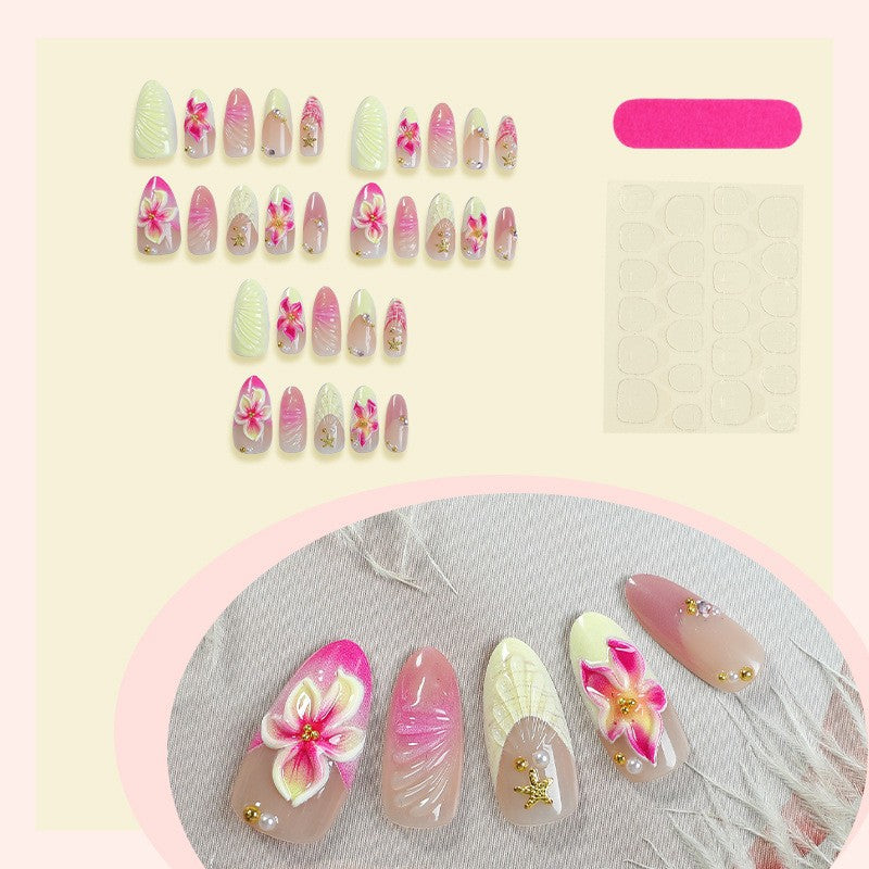 Artistic Floral Press-On Nails Stornfield
