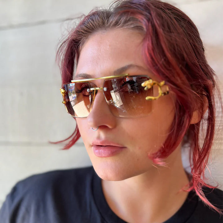 Women's glasses with extravagant frame and luxurious accents Stornfield