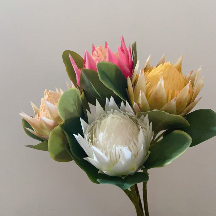 Lifelike Decorative Protea Flower Stem