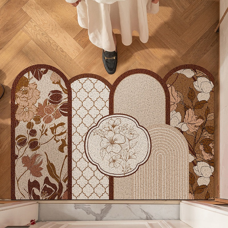 Motivational Flower Print Floor Mat