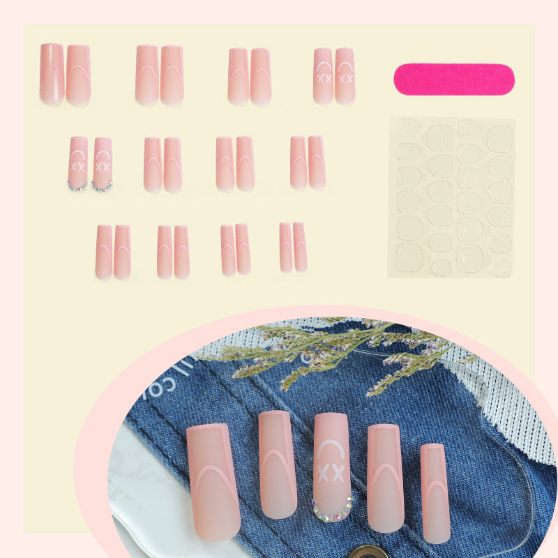 Decorative Press-On Nail Set with Playful Designs Stornfield