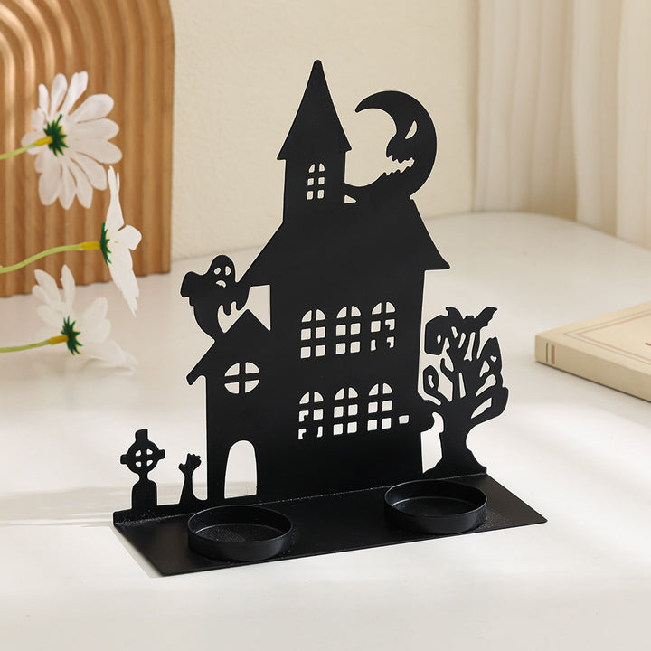 Haunted House Metal Tealight Candle Holder Decor Stornfield