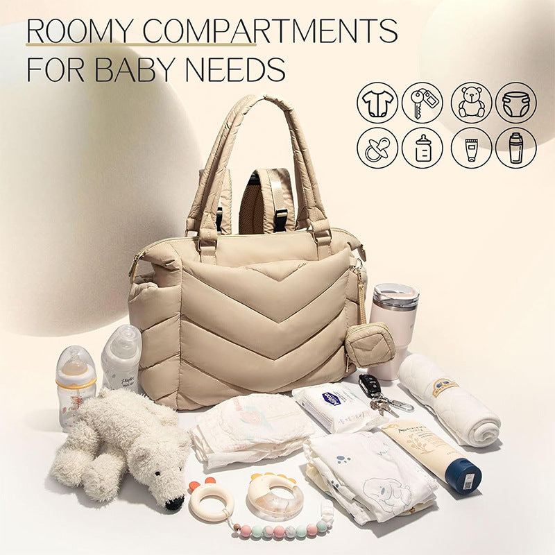Multifunctional quilted shoulder bag with removable inner compartment Stornfield