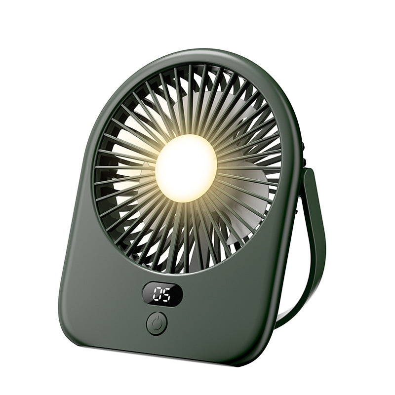 Unisex Rechargeable LED Desk Fan with Digital Display Stornfield
