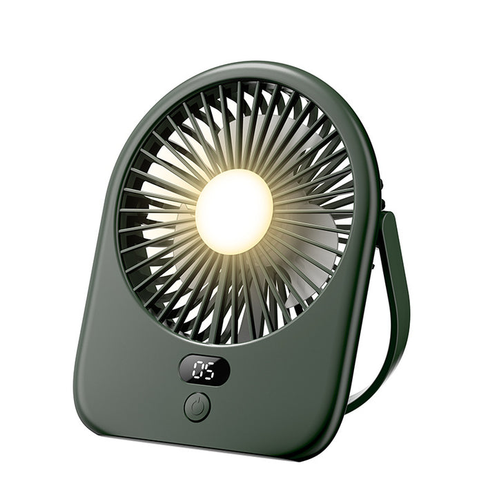 Unisex Rechargeable LED Desk Fan with Digital Display Stornfield