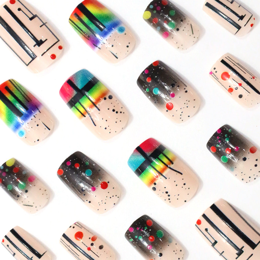 Artistic Neon Acrylic Nail Art Stornfield