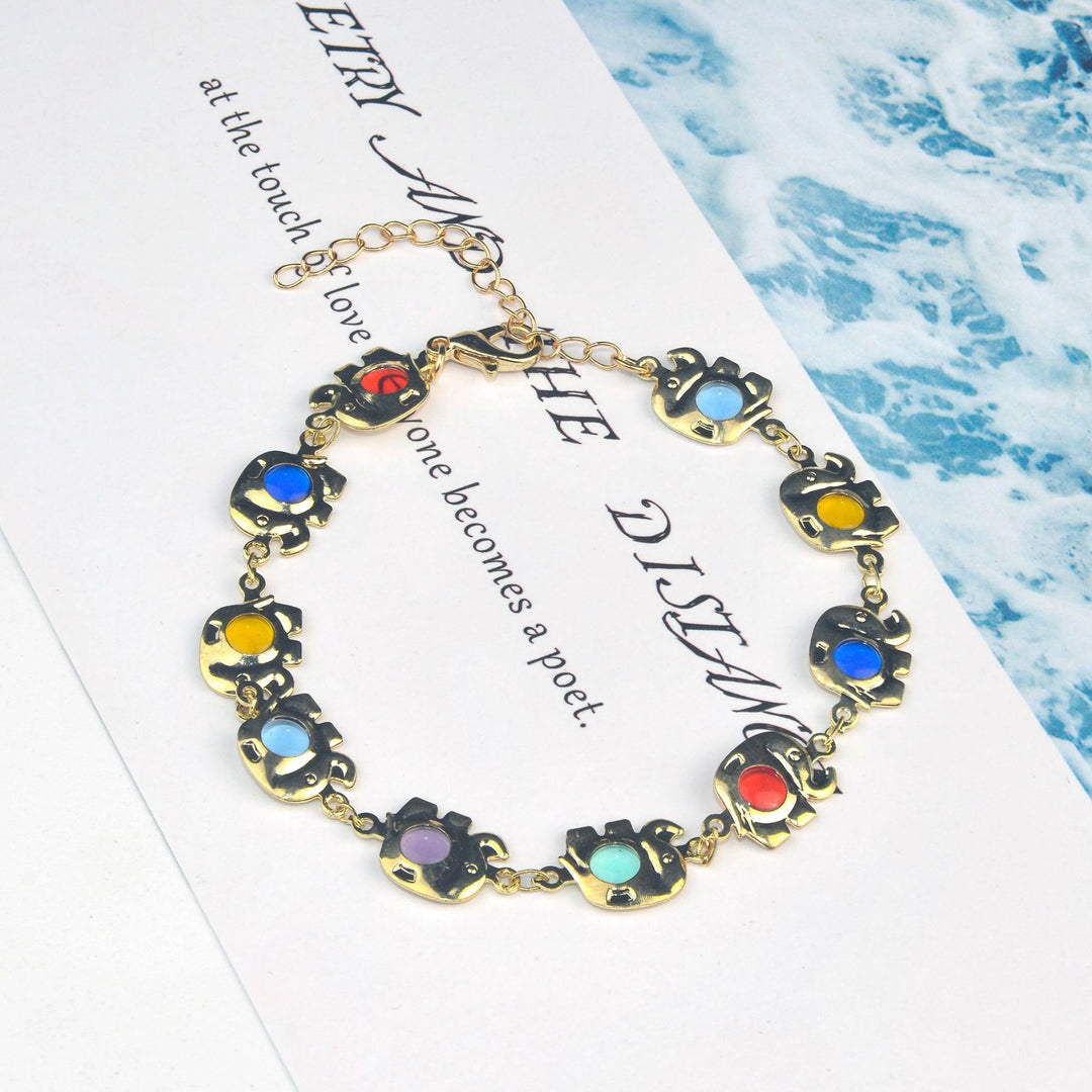 Colorful Eye Charm Statement Necklace Stornfield