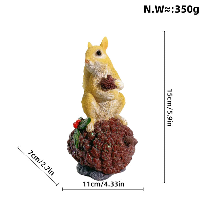 Decorative squirrel sculpture on a cone Stornfield