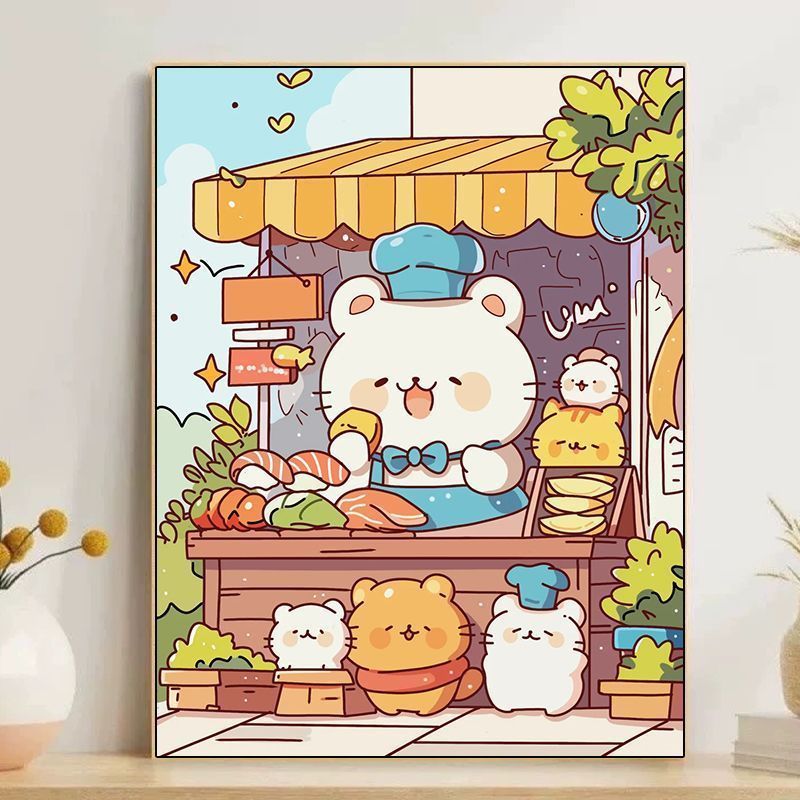 Cute Cartoon Dessert-Themed Wall Art Stornfield
