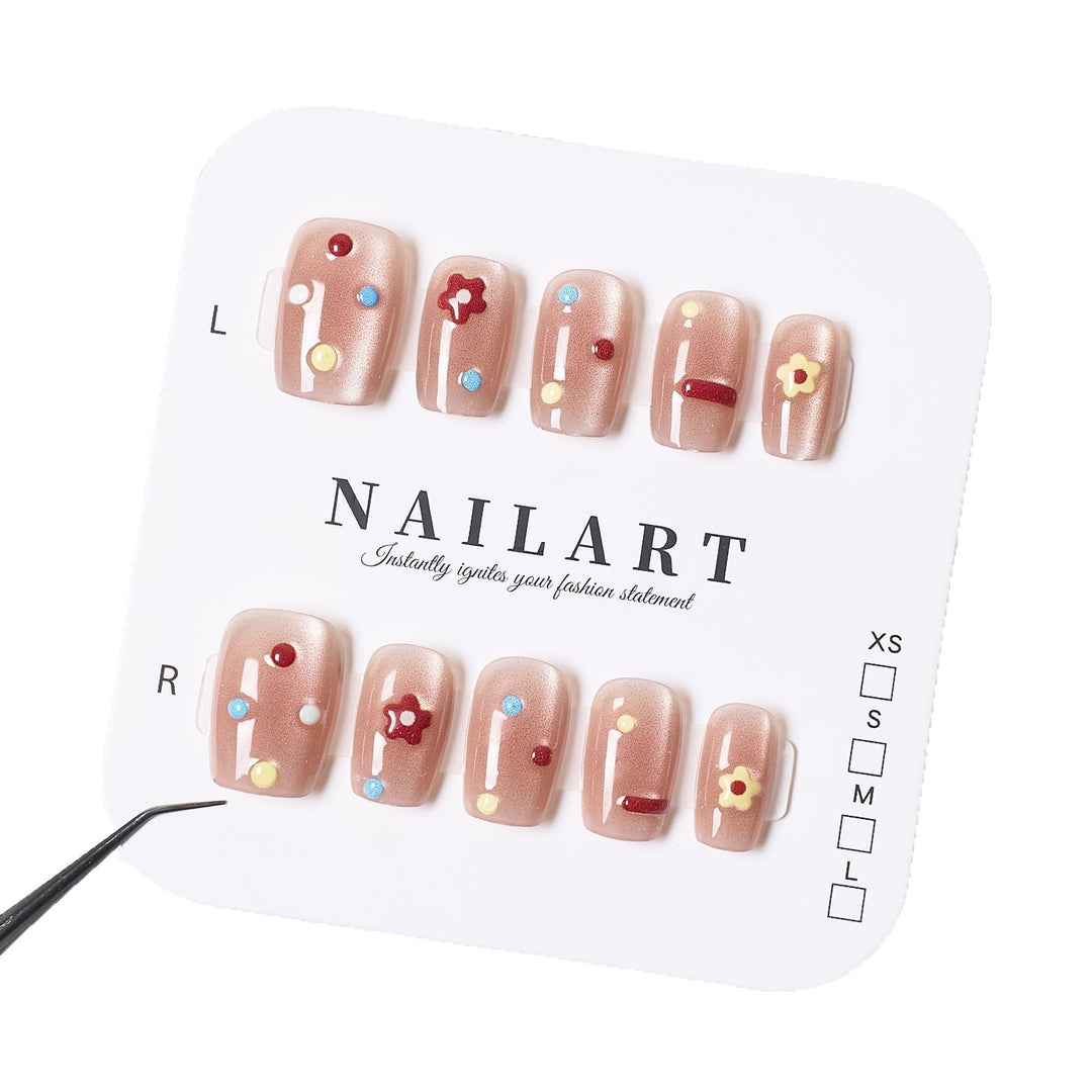 Artificial nails with playful decor Stornfield