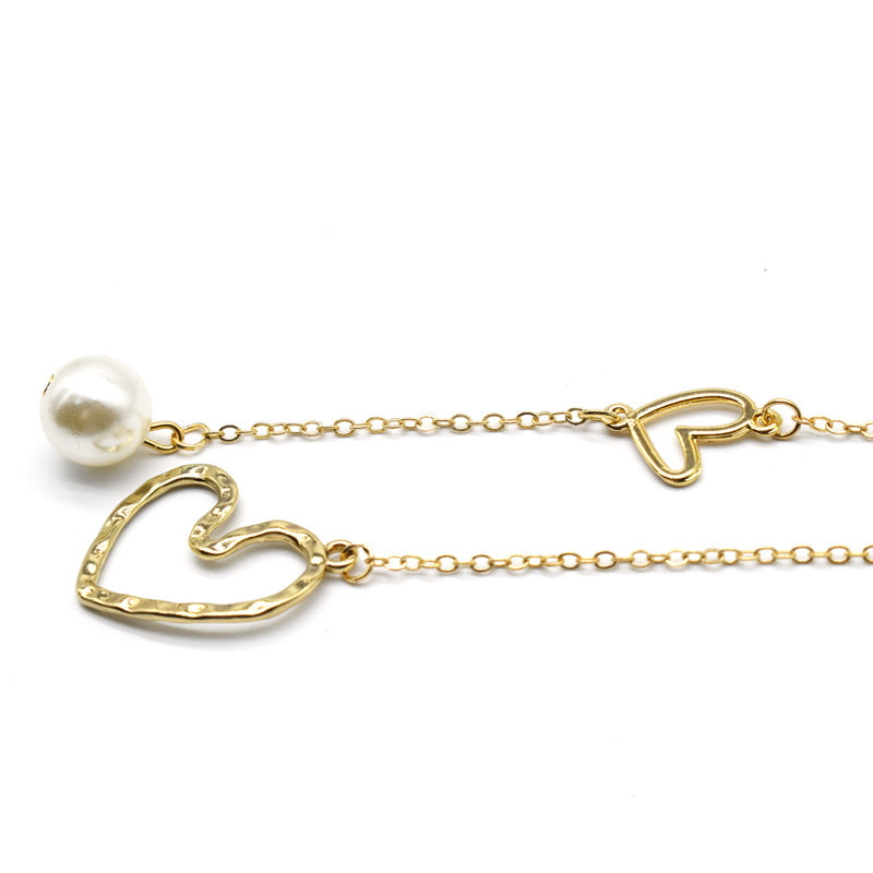 Heart-Shaped Pearl Accent Eyewear Chain Stornfield