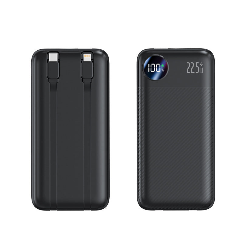 Portable power bank with integrated charging cables and digital display Stornfield