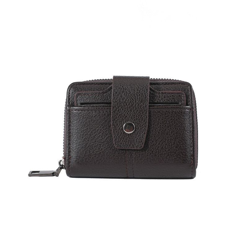 Premium Leather Zippered Card Wallet Stornfield