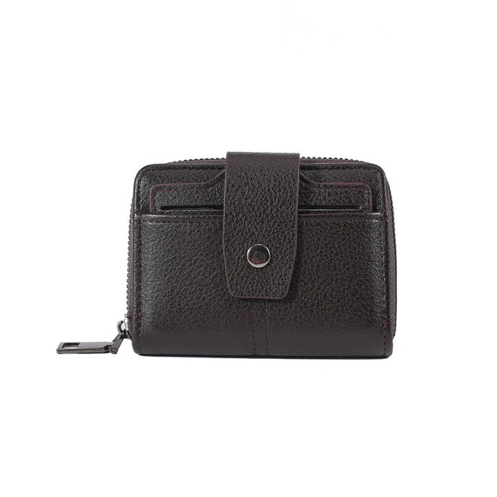 Premium Leather Zippered Card Wallet Stornfield