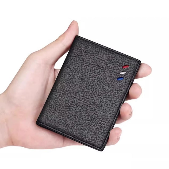 Textured Leather Card Holder Wallet Stornfield
