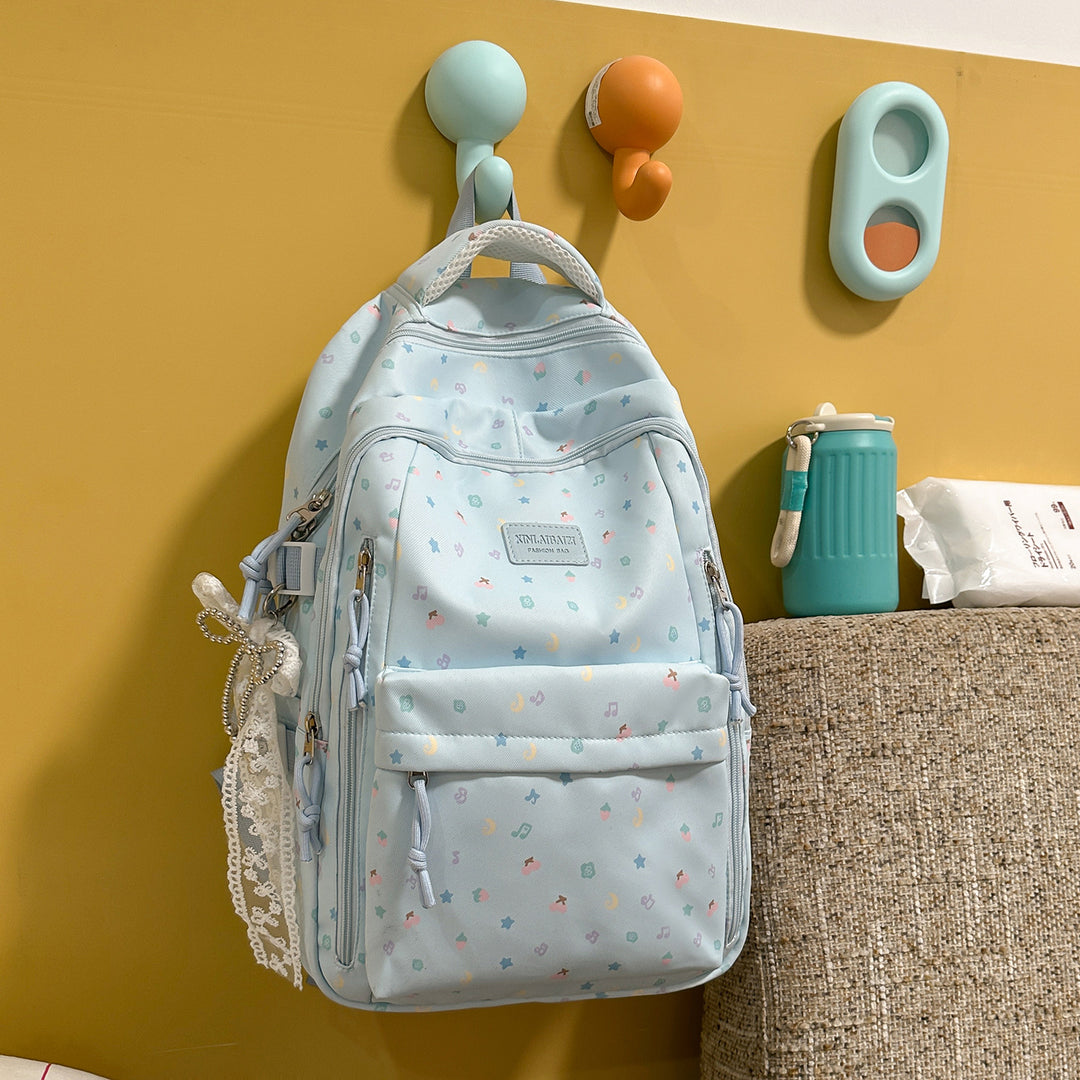 Stylish Multi-Pocket Backpack with Decorative Accents Stornfield