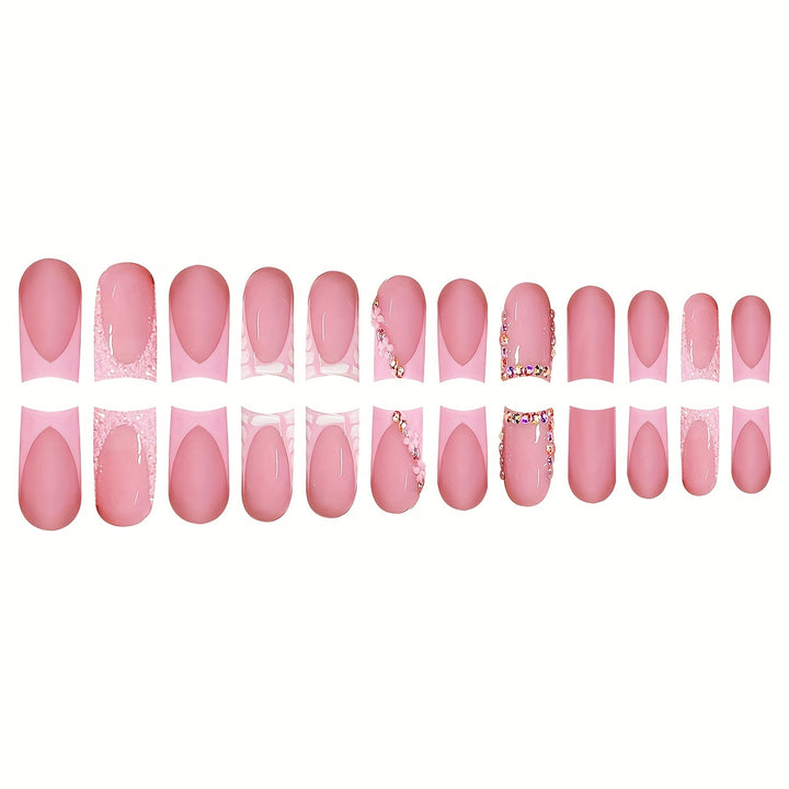 Decorative Press-On Nails with Rhinestone Accents Stornfield