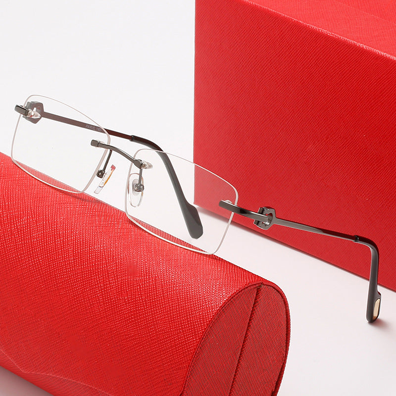 Women rectangular designer sunglasses with elegant metal frame Stornfield