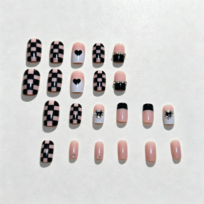 Artistic Heart-Inspired Press-On Nails Stornfield