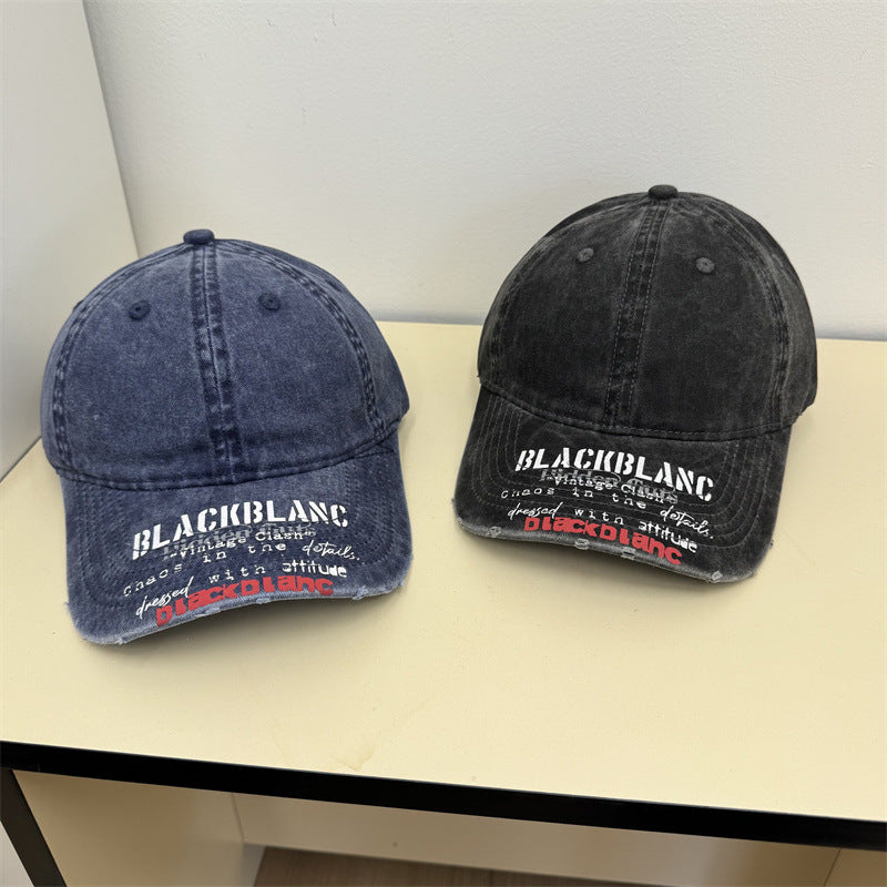 Men's Distressed Graphic Denim Cap Stornfield