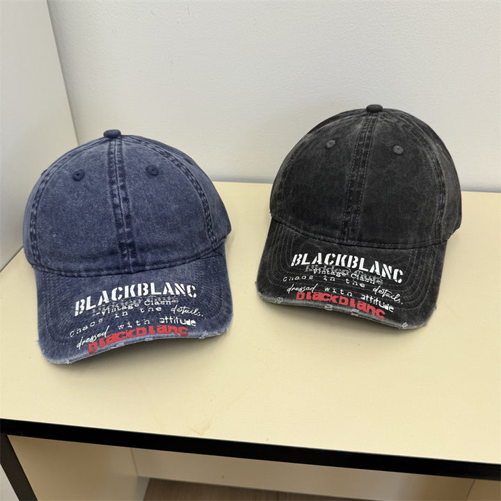 Men's Distressed Graphic Denim Cap Stornfield